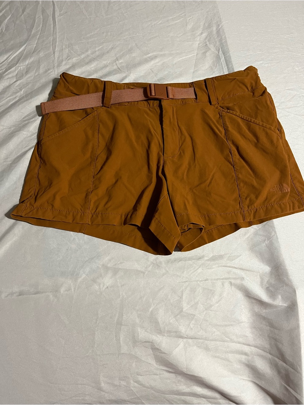 The North Face Women's Rust Orange Cargo Shorts with Belt Size 8